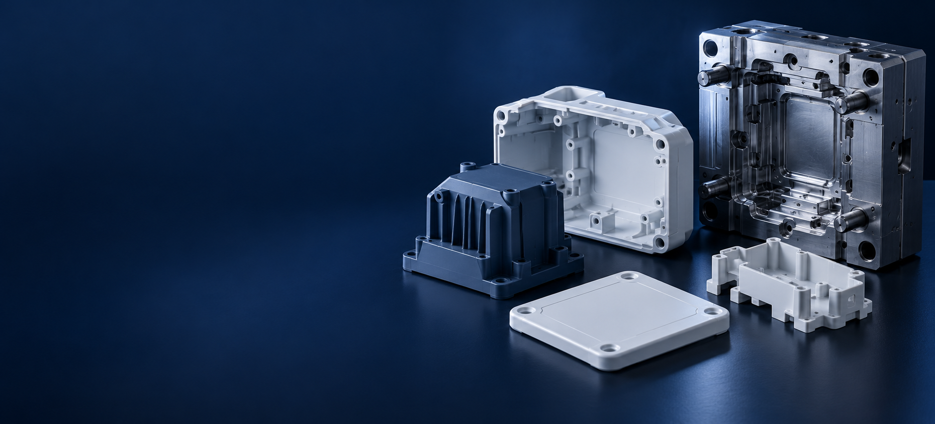 Illustrative mold and component arrangement